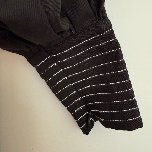 NWT Ciebon Women's Janie Black Shirt Dress XS Tie Waist Long Sleeve Midi - Picture 9 of 16